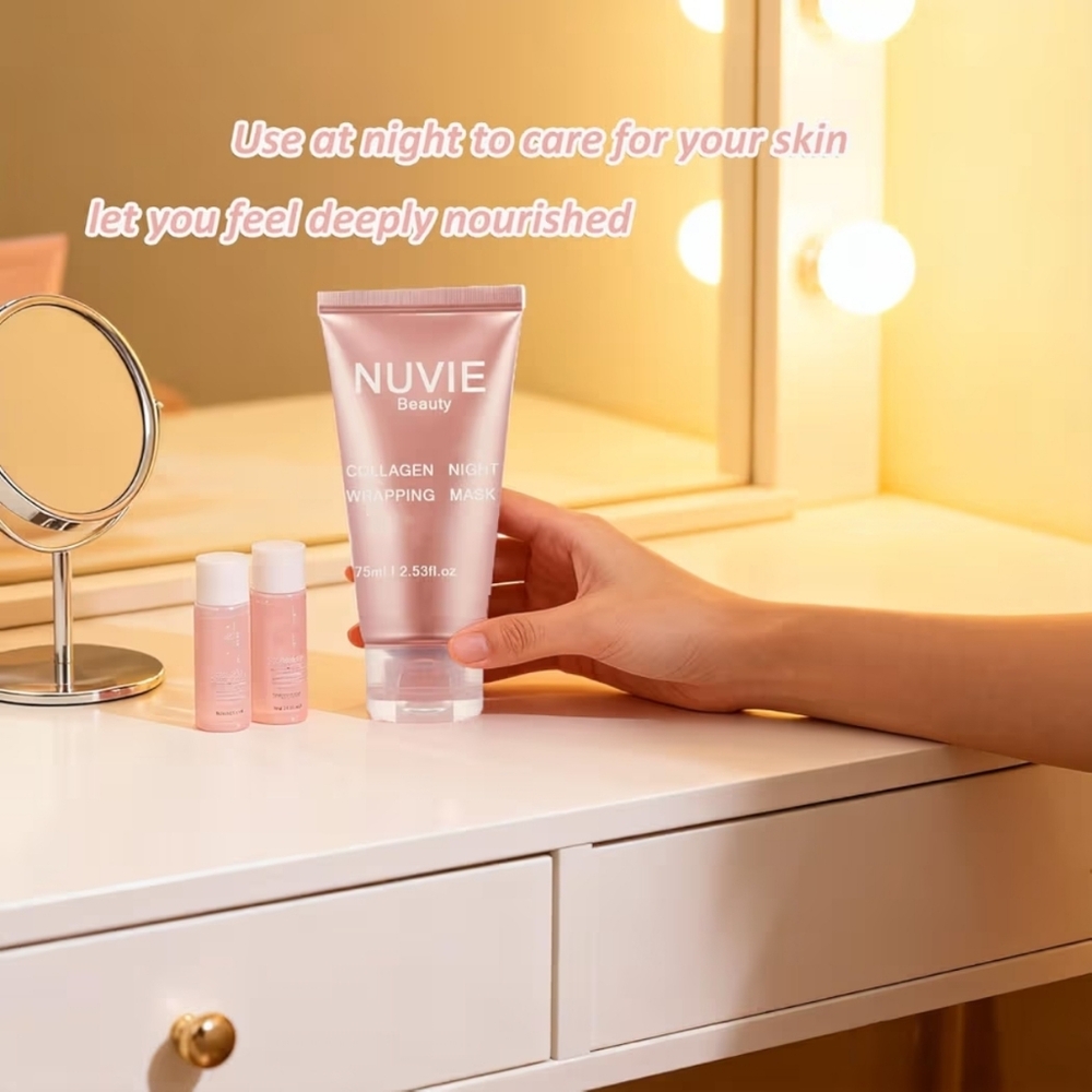 NWT NUVIE Collagen Night Wrapping Mask 2.53 Fl. Oz. - Picture 5 of 14